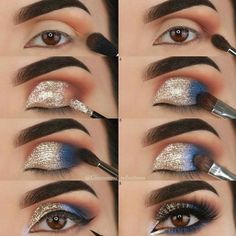 Step Ideas, Eye Ideas, Eyeshadow Tutorial For Beginners, Make Up Designs, Prom Eye Makeup, Makeup Tutorial Step By Step, Makeup Step By Step