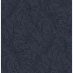 a dark blue wallpaper with an abstract design in the shape of leaves on it