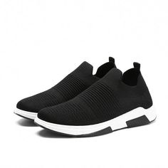 breathable mesh casual slip on shoes Mesh Flats, Gray Sneakers, Sneakers Comfortable, Casual Slip On Shoes, Walking Sneakers, Grey Sneakers, Black Sneakers, Mens Fashion Shoes, Mens Casual Shoes