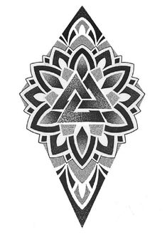 an image of a geometric design in black and white, with the letter a on it