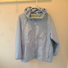 Mackintosh Hydro Tec Rain Jacket Women's XL Light Blue windbreaker hooded. Women's XL Light blue 100% Polyester RAIN JACKET WINDBREAKER Pre owned in excellent condition with little to no signs of wear or use.  No rips or stains. Casual Windproof Hooded Raincoat, Casual Hooded Windproof Raincoat, Casual Blue Windbreaker With Detachable Hood, Casual Windproof Hooded Jacket For Spring, Casual Hooded Raincoat For Hiking, Casual Raincoat With Drawstring Hood, Spring Hooded Windproof Windbreaker, Spring Windproof Hooded Windbreaker, Hooded Weatherproof Windbreaker For Spring