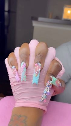 Extra Baddie Nails, Exotic Nail Designs, Acrylic Toe Nails, Red Acrylic Nails, Hard Nails, Drip Nails, Girly Acrylic Nails