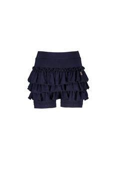 Le Chic Blue Navy Ruffled Shorts Ruffled Shorts, Chic Baby, Ruffle Shorts, Inside Out, Elastic Waist, Elastic, Navy, Blue