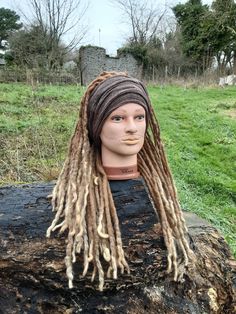 Dread Wig, Dreadlock Wig, Steampunk Festival, Crochet Dreads, Wool Dreads, Snap Clips, Crochet Headband, Felted Wool, 3 Weeks