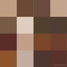 a brown and white checkered background with different colors