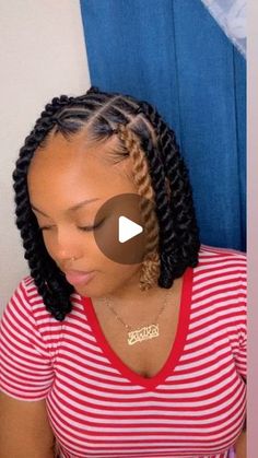 Dreadlock Crochet Hairstyles, Boho Braids Twist, Cornrow Bob Braids Hairstyles, Faux Locs Bob Style, Invisible Locs Bob, Invisible Locs Hairstyle, Crochet Cornrows, Locs Bob, Havana Twist Hairstyles