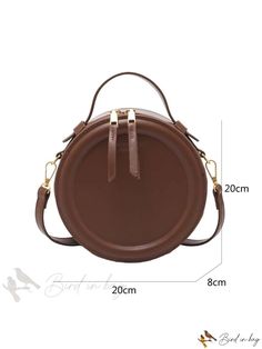 Bird in Bag - Designer Handbag Vintage PU Leather Shoulder Bag for Women Fashion Clutch Purse Body Bag Female Travel Satchel Elegant Leather Flap Bag With Round Handle, Brown Satchel With Gold-tone Hardware And Round Handle, Vintage Leather Flap Bag With Gold-tone Hardware, Versatile Brown Shoulder Bag With Gold-tone Hardware, Cognac Shoulder Bag With Gold-tone Hardware And Satchel Shape, Crossbody Bag Women, Brown Bags, Body Bag, Vintage Handbags