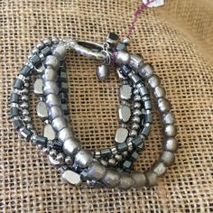 Gleaming Glass, Hematite And Sterling Silver Stretch Bracelet Silpada Jewelry, Stretch Bracelet, Stretch Bracelets, Womens Jewelry Bracelets, Women Jewelry, Bracelet, Sterling Silver, Glass, Silver