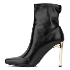 Featuring a fitted shaft, faux leather upper, squared toe and modern metallic block heel, the Chiara boot could not miss this season’s lineup. Heel Combat Boots, Chelsea Rain Boots, Chunky Heel Ankle Boots, Target Clothes, Closed Toe Shoes, Shoes Boots Ankle, Faux Leather Heels, Platform Heels Chunky, Heeled Ankle Boots