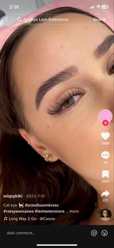 Kitten Eyelash Extensions, Eyelash Extensions For Hooded Eyes, Lashes Tutorial, Natural False Lashes, Rhinestone Makeup, Almond Eyes, Cat Eye Lash, Pretty Lashes