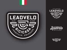 the logo for leadvelo bicycle club, which is designed in white and black