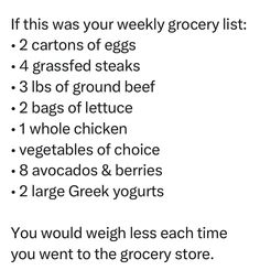 Healthy Groceries, Healthy Food Motivation, High Protein Recipes, Grocery Lists, Healthy Meal Prep