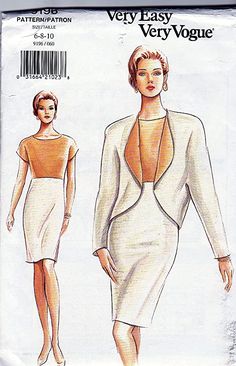 a woman's dress and jacket sewing pattern