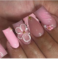 Acrylic Nails Cute, Orchid Nails, Simple Gel Nails, Colored Acrylic Nails, Cute Acrylic Nail Designs, Really Cute Nails