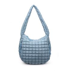 Sol and Selene Revive Hobo 841764109529 View 1 | Sky Blue Nylon Hobo Shoulder Bag For On-the-go, Casual Nylon Hobo Bag For On-the-go, Trendy Nylon Satchel With Large Capacity, Nylon Shoulder Hobo Bag For On-the-go, Casual Nylon Satchel With Zipper Closure, On-the-go Nylon Hobo Shoulder Bag, Functional Nylon Hobo Bag With Removable Pouch, Trendy Large Capacity Nylon Satchel, Functional Nylon Hobo Shoulder Bag