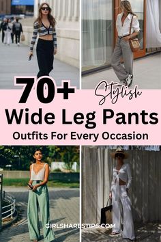 Are you looking for chic wide leg pants outfit ideas? Check this post for the best style tips on how to wear a pair of wide-leg pants, and stylish wide leg pants outfit ideas for different styles and occasions. Styling Palazzo Pants Outfit, Linen Palazzo Pants Outfit, Beige Wide Leg Pants Outfit, Black Palazzo Pants Outfit, Wide Leg Black Pants Outfit, Wide Leg Trousers Summer, Wide Leg Pants Outfit Ideas, Outfit Palazzo, Wide Leg Pants Outfit Summer