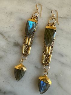 Vintage chain paired with labradorite gems make these earrings stunners! Vintage Chain, Thousand Oaks, Favorite Jewelry, Labradorite, Jewelry Earrings Dangle, Etsy Earrings, Dangle Drop Earrings, Dangle Earrings, Jewelry Earrings