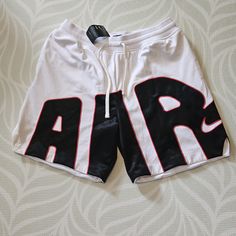 Nike Air Shorts Sz Xl. Nike White Leisure Bottoms, Nike Sporty Summer Pants, Nike White Streetwear Shorts, Nike Athleisure Pants For Summer, Nike Casual Short Pants, Nike Summer Athleisure Pants, Nike Cotton Pants For Summer, Sporty White Pants With Built-in Shorts, Nike Shorts For Summer Streetwear