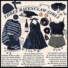 Slytherclaw Outfit, Ravenclaw Lookbook, Outfit Mood Board Aesthetic, Ravenclaw Outfit Ideas, Outfit Mood Board