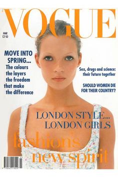 a magazine cover with an image of a woman