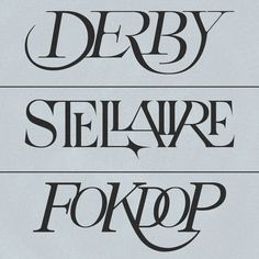 three different type of lettering that appear to be made out of black and white paper