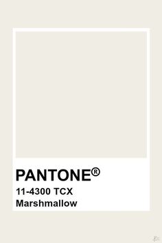 pantone's logo with the words marshmallow in black and white on it