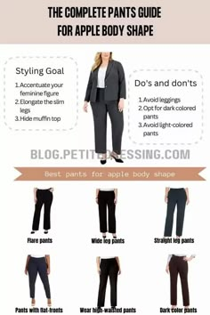 Formals For Pear Shaped Women, Apple Shape Pants Outfit, Apple Shaped Work Outfits, Apple Shape Professional Outfits, Apple Body Shape Work Outfits, Sweaters For Apple Body Shape, Apple Body Work Outfits, Apple Shape Office Outfits, Best Pants For Apple Shape