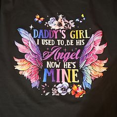 Daddy Girl Angel Shirt Size 2xl Angel Shirt, White Pineapple, Gingham Tops, Bleach Dye, Crochet Halter Tops, Levi Jeans 501, Distressed Black Jeans, Crew Neck Tee, Shop Wallpaper