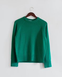 This 100% cashmere sweatshirt-style knit by John Patrick is luxuriously soft and effortlessly stylish. With subtle detailing, this pieces will elevate your wardrobe with its vibrant ease. Green Cashmere Sweater With Ribbed Cuffs, Casual Green Cashmere Sweater, Relaxed Fit Cashmere Sweater For Layering, Solid Cashmere Sweater For Loungewear, Relaxed Fit Cashmere Sweater For Loungewear, Cashmere Top With Ribbed Collar For Loungewear, Green Cashmere Long Sleeve Sweater, Everyday Cashmere Soft Knit Sweater, Cozy Cashmere Crew Neck Top