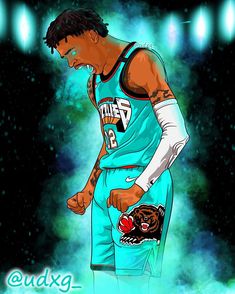 a drawing of a basketball player with his hand on his hip and the words, cudixg