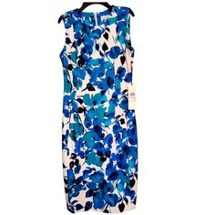 Calvin Klein Blue Floral Print Sleeveless Dress ~ Nwt ~ Beautiful Floral Dress ~ Fabulous Seasonal Transition Piece ~ Can Be Worn Year Round Just Add A Sweater Bin: Colors May Vary Due To Filters! All Sales Final Please See All Pics And Descriptions! Please Allow .5-1”Variance In Measurements. Elegant Blue Sleeveless Dress With Floral Print, Elegant Sleeveless Michael Kors Dress, Fitted Michael Kors Dress For Spring, Michael Kors Fitted Dresses For Spring, Michael Kors Fitted Spring Dresses, Blue Sheath Sleeveless Dress For Spring, Sleeveless Michael Kors Summer Dresses, Michael Kors Sleeveless Summer Dresses, Sweater Bin