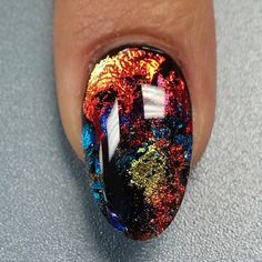 @thenailboss, 10/19/13: macro of one nail from "The complete NASA project" Colorful Nail, Glitter Nail Polish, Sparkly Nails, Homecoming Nails, Fabulous Nails, Fancy Nails, Creative Nails, Gorgeous Nails, Color Street