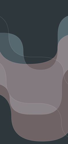 an abstract background with curved shapes in shades of grey and blue on a black background