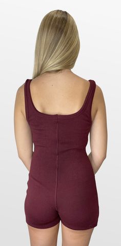 Comfortable and on-trend. This tank bodycon romper is an easy look for a casual day. The tank top style has a great fit with shorts the perfect length to wear anywhere. This is a great game day addition! Color- Wine (Also Available in Gray) 95% Polyester 5% Spandex Bodycon Romper, Fits With Shorts, Red Green Yellow, Black Party, Romper Pants, Short Rompers, Red Purple, Sweater Skirt, Game Day