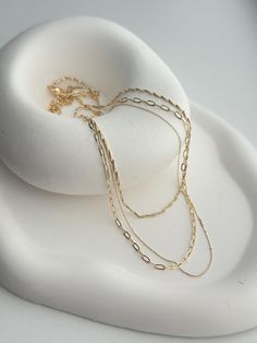 Triple Gold Chain Necklace Gold Plated 3 Row Chain Necklace Everyday Jewelry Necklace Everyday, Chain Necklace Gold, Gold Chain Necklace, Everyday Jewelry, Necklace Gold, Gold Chain, Chains Necklace, Gold Chains, Favorite Jewelry