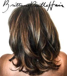 Dark Brown Hair With Brown Blonde Balayage Brown To Blonde Balayage, Popular Short Haircuts, Medium Length Haircuts, Haircuts For Thick Hair, Brown To Blonde