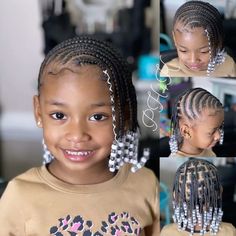 6 Year Hairstyles, Baby Hairstyles Girl Black Braids, Braided Hairstyles For Toddlers Black, Toddler Cornrow Styles, Toddler Braided Hairstyles With Beads, Girls Braided Hairstyles Kids, Black Baby Girl Hairstyles, Baby Girl Hairstyles Curly, Toddler Braided Hairstyles