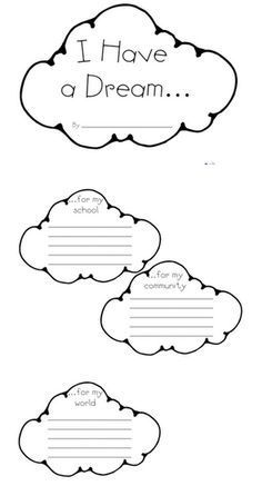 i have a dream worksheet for kids to practice reading and writing the poem