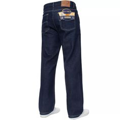 Mens Jeans Straight Leg Regular Fit Heavy Denim Trouser Pants All UK Waist Sizes | eBay Dark Wash Cotton Pants With Standard Cut Leg, Cotton Jeans With Pockets Standard Cut Leg, Cotton Jeans With Pockets And Standard Cut Leg, Cotton Jeans With Standard Cut Leg, Bleach Wash, Denim Trousers, Trouser Pants, Jeans Straight Leg, Jeans Straight