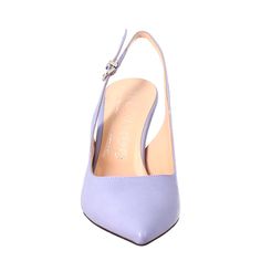 Women's décolleté in wisteria-colored leather

Heel height 9cm

Soft leather lining

Padded insole

Leather sole

Made in Italy

Composition:
 Upper: 100% Leather
 Lining: 100% Leather
 Bottom: 100% Leather
 Insole: 100% Leather Feminine Leather Heels With Reinforced Heel, Feminine High Heel Slingback Pumps For Office, Purple Heels With Sculpted Open Heel, Feminine Heels With Deep Heel Cup And Open Heel, Chic Purple Slingback Pumps For Spring, Purple Block Heel Shoes With Heel Strap, Purple Pointed Toe Heels With Reinforced Heel, Purple Block Heels With Heel Strap, Chic Purple Slingback Pumps For Formal Occasions