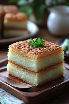 #singapore #breakfast #fusion - Pandan layers with coconut jam filling