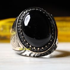 Black Sterling Silver Signet Ring For Anniversary, Black Gemstone Signet Ring For Anniversary, Luxury Black Signet Ring Stamped 925, Jason Derulo, Anniversary Gift For Him, Black Onyx Stone, Jewelry Black, Mens Silver Rings, Anniversary Gifts For Him