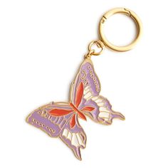 Add a touch of whimsy and charm to your keys with our Enamel Key Chain Butterfly. Crafted with attention to detail and featuring vibrant colors, this adorable key chain offers a fun and stylish way to keep your keys organized and easily identifiable. Vera Bradley Enamel Key Chain Butterfly in Wing Study White/Green Chain Butterfly, Key Organizer, Toiletry Bag Travel, Cards Sign, Mini Purse, Scarf Jewelry, 50th Gifts, Top Gifts, Gifts Holiday