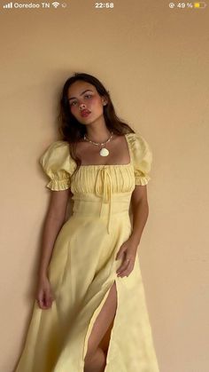 Cute Yellow Sundress, Yellow Sun Dress Aesthetic, Pale Yellow Sundress, Sunny Aesthetic Outfits, Yellow Sundress Outfit, Sun Dresses Aesthetic, Yellow Birthday Dress, Yellow Dress Aesthetic, Sun Dresses Modest