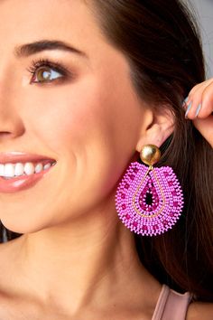 Be bold in these beaded statement earrings! Pair them with your favorite BuddyLove dress to complete your look! This item is FINAL SALE. Accessories Jewelry Earrings, Be Bold, Statement Earrings, Apparel Accessories, Final Sale, Hot Pink, Jewelry Accessories, Jewelry Earrings, Pink