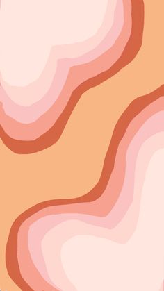 an orange and pink background with wavy lines