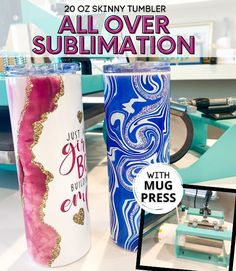 How To Wrap Tumbler Cups, 20 Oz Tumbler Sublimation Designs, Silhouette Cameo Beginner, Heat Press Projects, Cricut Projects Easy, Silhouette School Blog, Sublimation Gifts, Cricut Mug Press, Sublimation Ideas Projects