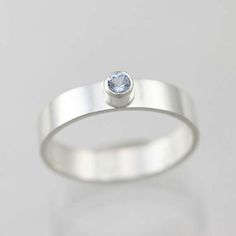 1 Stone on Shank Ring (Aquamarine) made to order Minimalist Silver Topaz Birthstone Ring, Aquamarine Birthstone, Handmade Silver Jewellery, Diy Jewelry Projects, Resize Ring, Mother Rings, Stone Wrapping, Aquamarine Stone, Wrap Rings