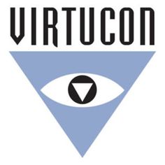 the word virtucon with an eye in it's center is shown