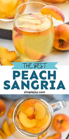 the best peach sangria recipe is made with fresh peaches